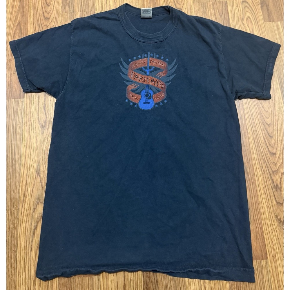Farm Aid 2006 Concert T-Shirt Mens Large Willie Nelson Neil Young Double Sided
